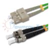 Cordón de parcheo de fibra óptica Multimodo SC-ST Dúplex 3m (9.84pies) OM5 SC/UPC-ST/UPC 50/125μm LSZH 2.0mm