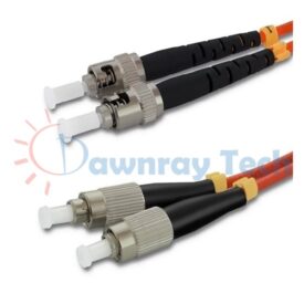 Cordón de parcheo de fibra óptica Multimodo ST-FC Dúplex 25m (82.02pies) OM1 ST/UPC-FC/UPC 62.5/125μm LSZH 2.0mm